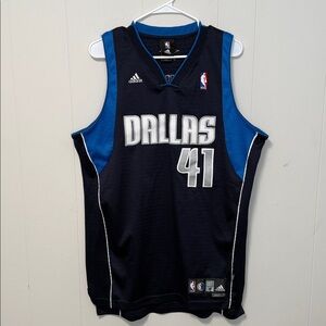 Dallas Mavericks Dirk Nowitzki #41 Adidas NBA Jersey Size Medium